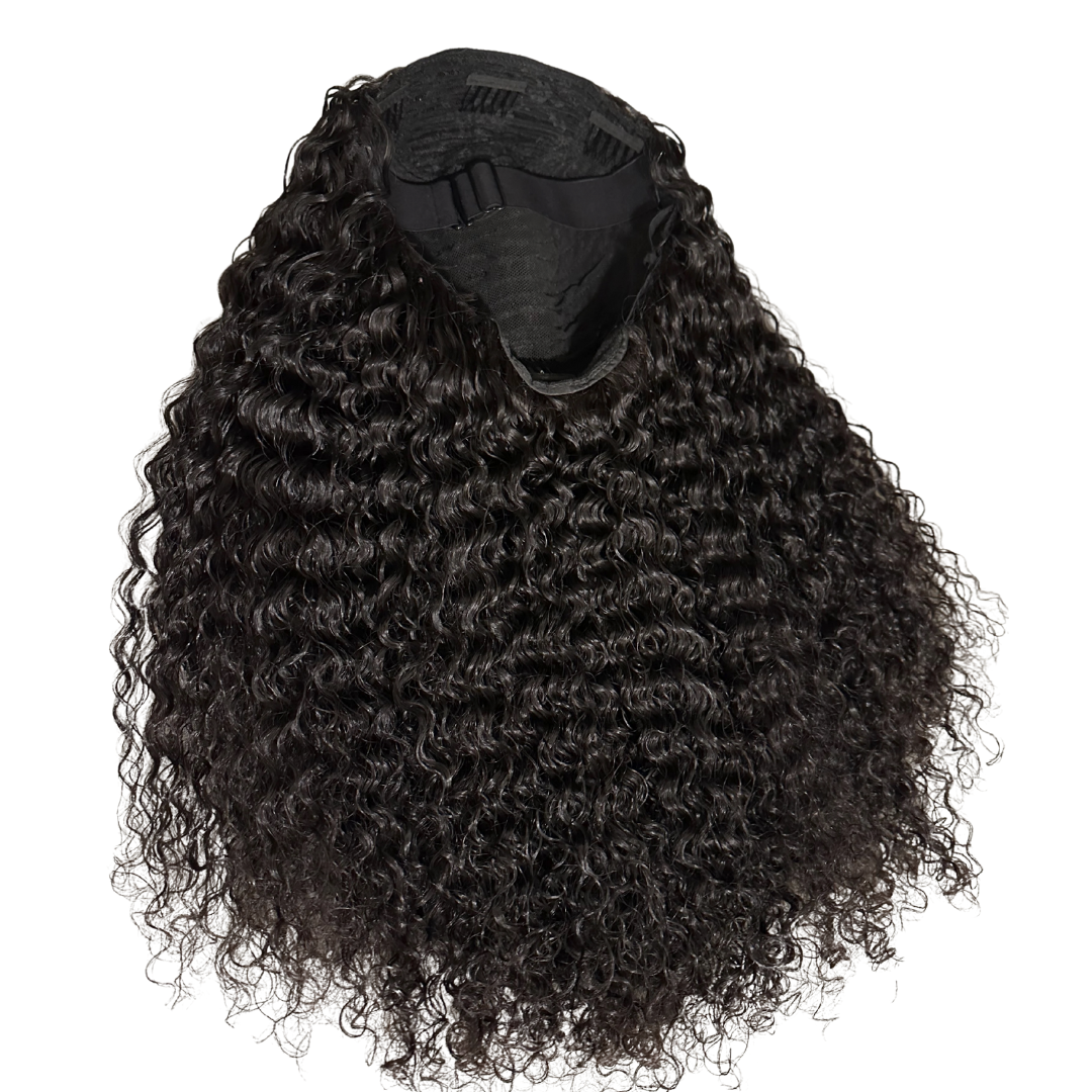 Raw Indian Curly Flip-Over Half Wig
