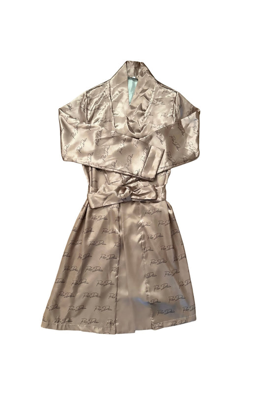 Beige Satin Robe