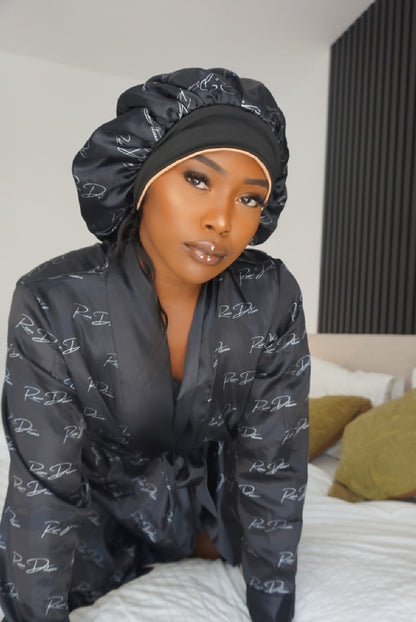 Black Satin Robe