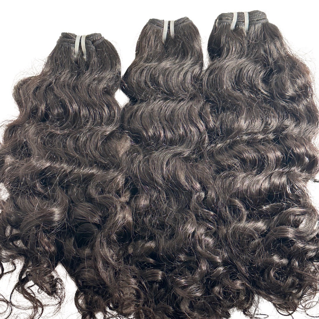 Raw Indian Curly 3 Bundle Deal-18" 20" 20"